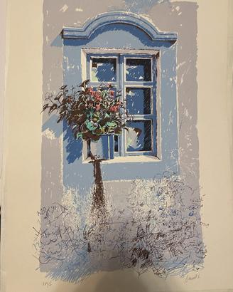 Disegno di finestra con fiori di Luciano Spessot