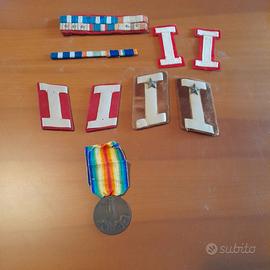 N. 8 NASTRINI ESERCITO IT. + MEDAGLIA ANNO 1914/18