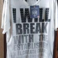 T-shirt bianca Bershka con stampa 