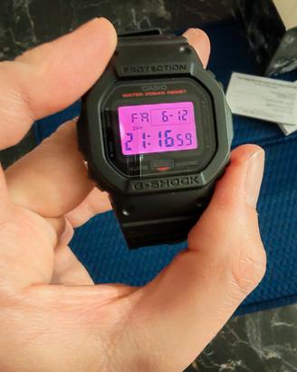 casio g shock display negativo rosso 