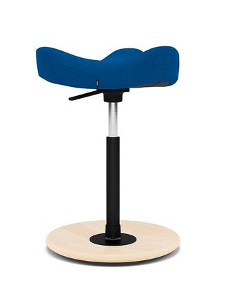 Sgabello Varier Move naturale/tessuto nero o  blu