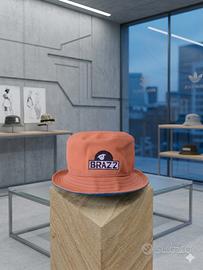 Cappello Bucket BRAZZ Reversibile Arancione e blu