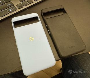 Cover Pixel 8 Pro original azzurra + Bellroy pelle