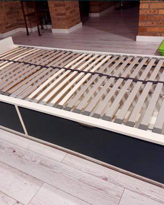 Letto singolo Ikea + base a doghe in legno 