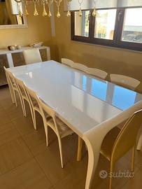 Tavolo da sala pranzo in vetro (come nuovo)