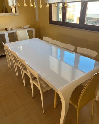 Tavolo da sala pranzo in vetro (come nuovo)
