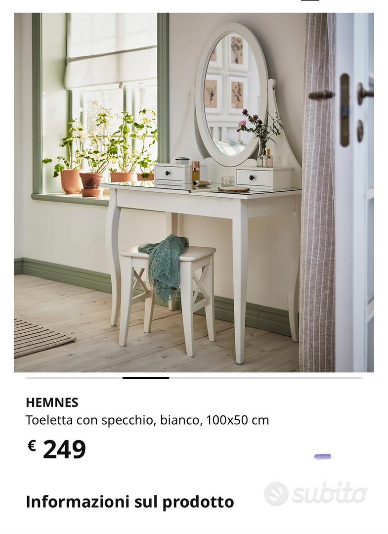 HEMNES Toeletta con specchio, bianco, 100x50 cm - IKEA Italia