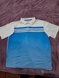 Polo Adidas uomo bianco e blu taglia M