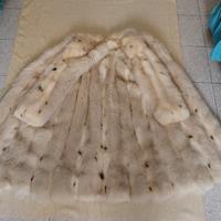 Pelliccia volpe bianca linciata lunga 