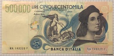 Banconota 500000 lire Raffaello