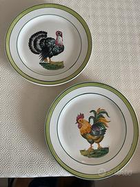 2 Piatti decorativi artigianato bassanese