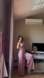 tuta jumpsuit lunga senza maniche