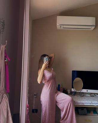 tuta jumpsuit lunga senza maniche