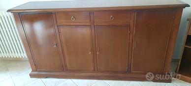 credenza in legno massiccio  noce 210x52 H 109