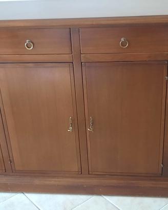 credenza in legno massiccio  noce 210x52 H 109