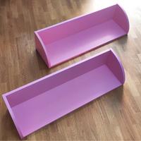 Mensole rosa per libri e camere 100x28,5x23x5