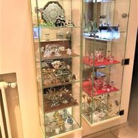 Teche in cristallo, legno e metallo