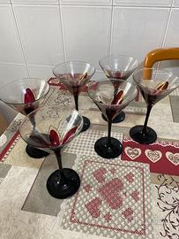 6 bicchieri di cristallo