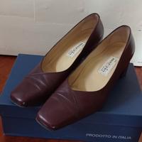 décolleté vera pelle bordeaux num 37.5