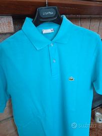 Maglietta uomo azzurra in cotone Lacoste