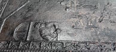 piastra da camino in ghisa 62 x 62 cm