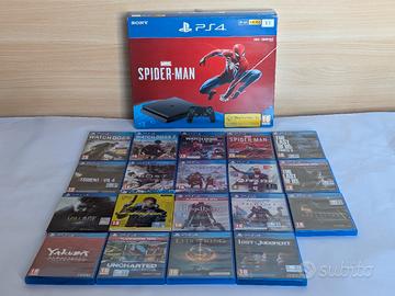 Ps4 slim 1TB Spiderman bundle+19 giochi - no 🎮
