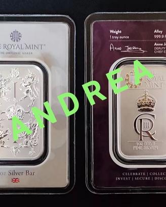 Blister Certificato 1 Oncia Argento Carlo III