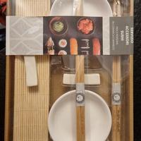 Kit Sushi in ceramica e bamboo