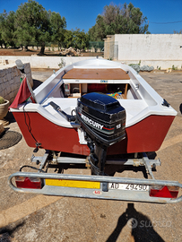 Barca, motore e carrello omologato e revisionato