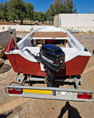 Barca, motore e carrello omologato e revisionato