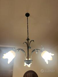 Lampadario da camera da letto in arte povera