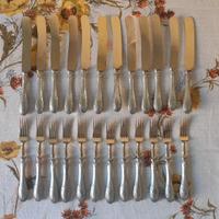 Servizio completo 12 posate vintage dolce dessert
