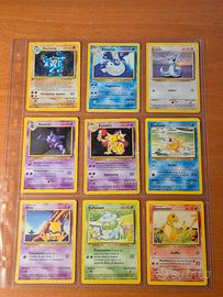 Lotto 33 Carte Pokémon Vintage Set Base con Holo
