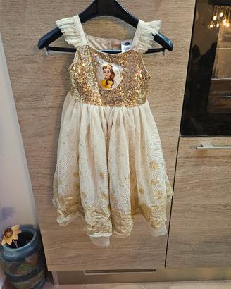 Vestito Disney Belle la bella e la bestia 5/6 anni
