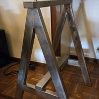 Scrivania/Consolle/Tavolo Cristallo e Acciaio