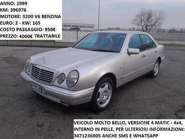 Mercedes E W210 320 V6 2001 4x4 396000KM