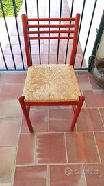 N°40 Sedie in legno impagliate