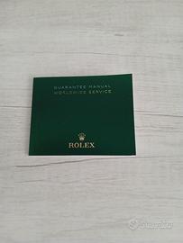 Rolex Manuale Garanzia Wolrd