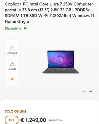 MSI Prestige 13 AI+ Evo Modello A2VMG-009IT