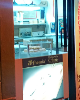 Vetrina crepes con luci