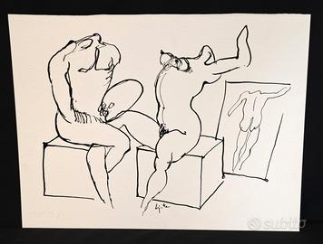 Pietro Lista Salerno – Disegno su cartoncino Nudi