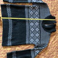 Maglione mezza zip acrilico e lana wool