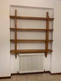 Libreria sospesa a incastro legno vero