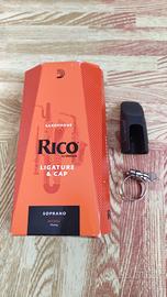 legatura sax soprano Rico RSS1N Nichel Plated 