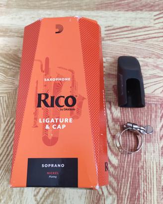 legatura sax soprano Rico RSS1N Nichel Plated 