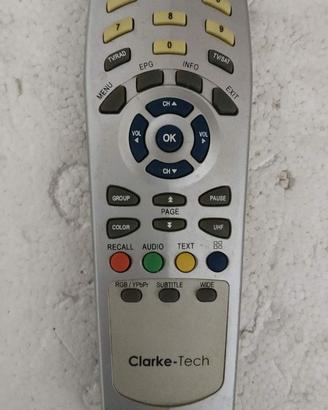 Telecomando originale clarke tech decoder sat tv