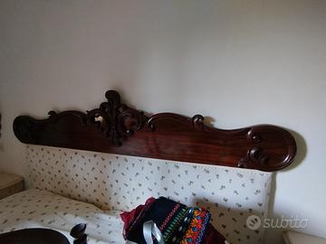 Testiera letto antica mogano