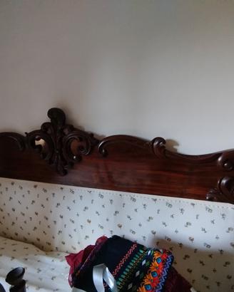 Testiera letto antica mogano