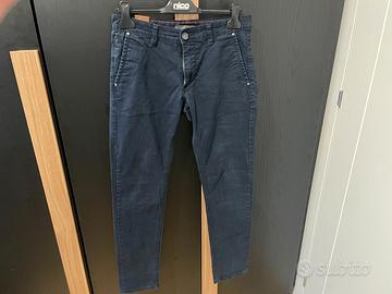 Pantaloni Uomo Sonny Bono Taglia 44 Blu Slim Fit