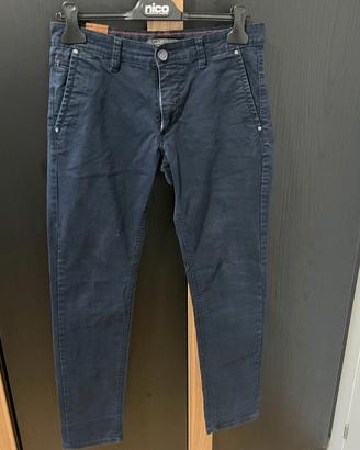 Pantaloni Uomo Sonny Bono Taglia 44 Blu Slim Fit